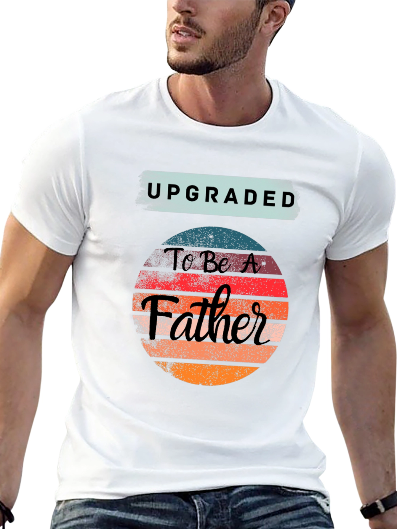 Upgraded To Be A Father Graphic T-Shirt