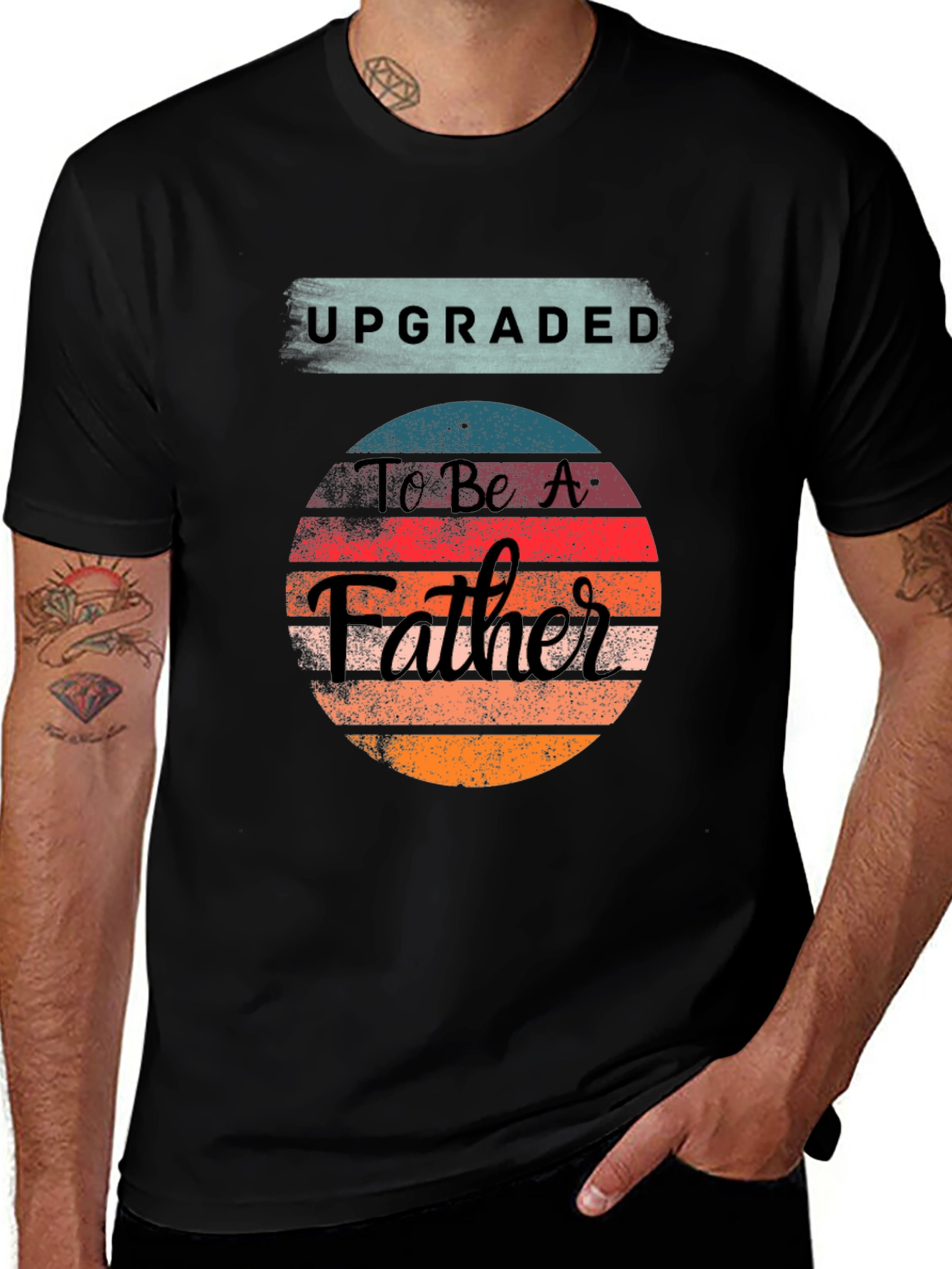 Upgraded To Be A Father Graphic T-Shirt