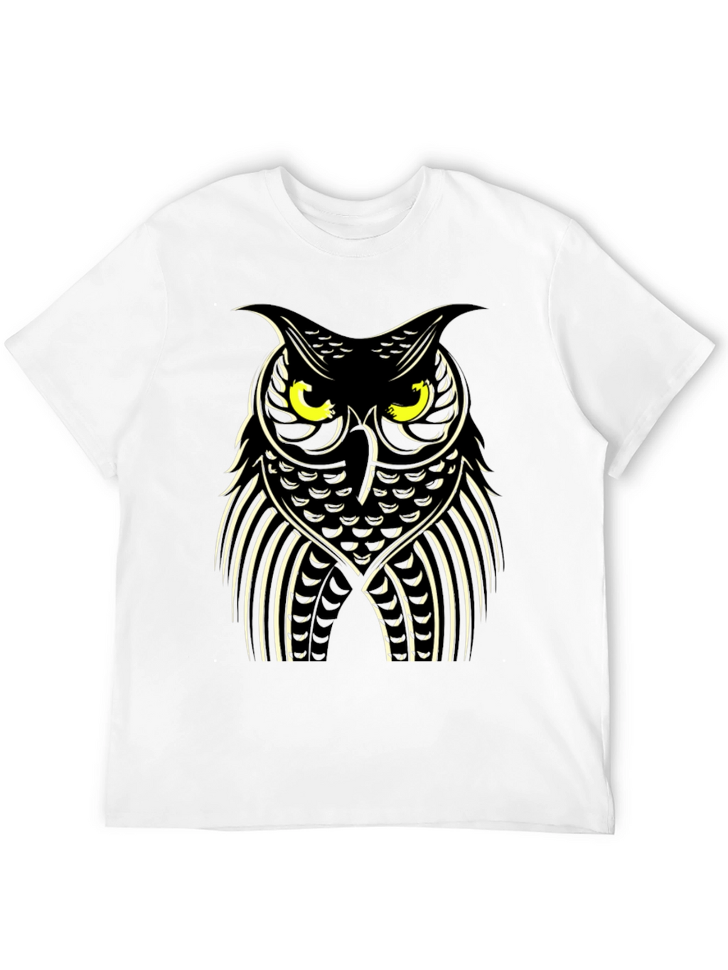 Owl Graphic Print Black T-Shirt