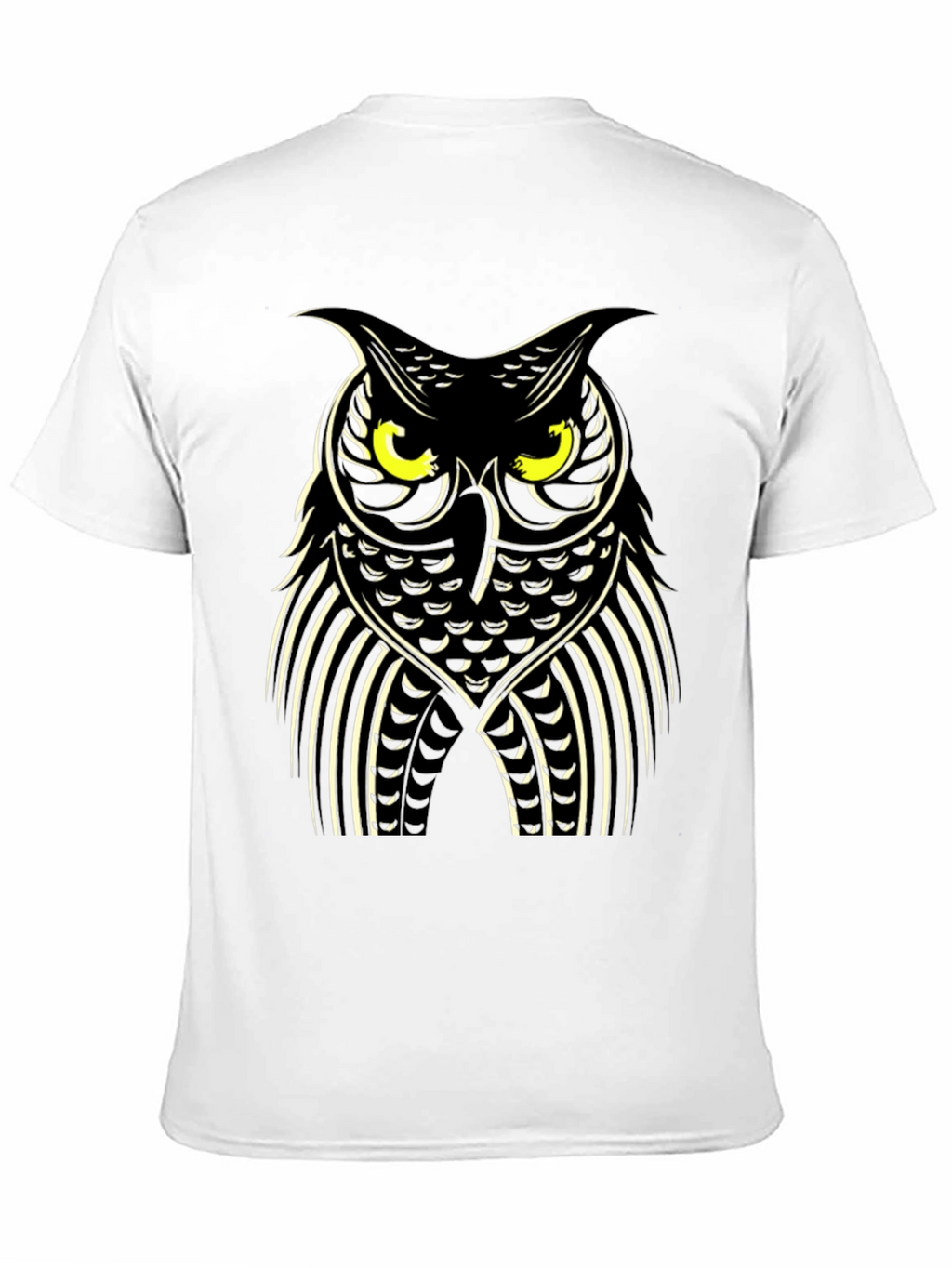 Owl Graphic Print Black T-Shirt