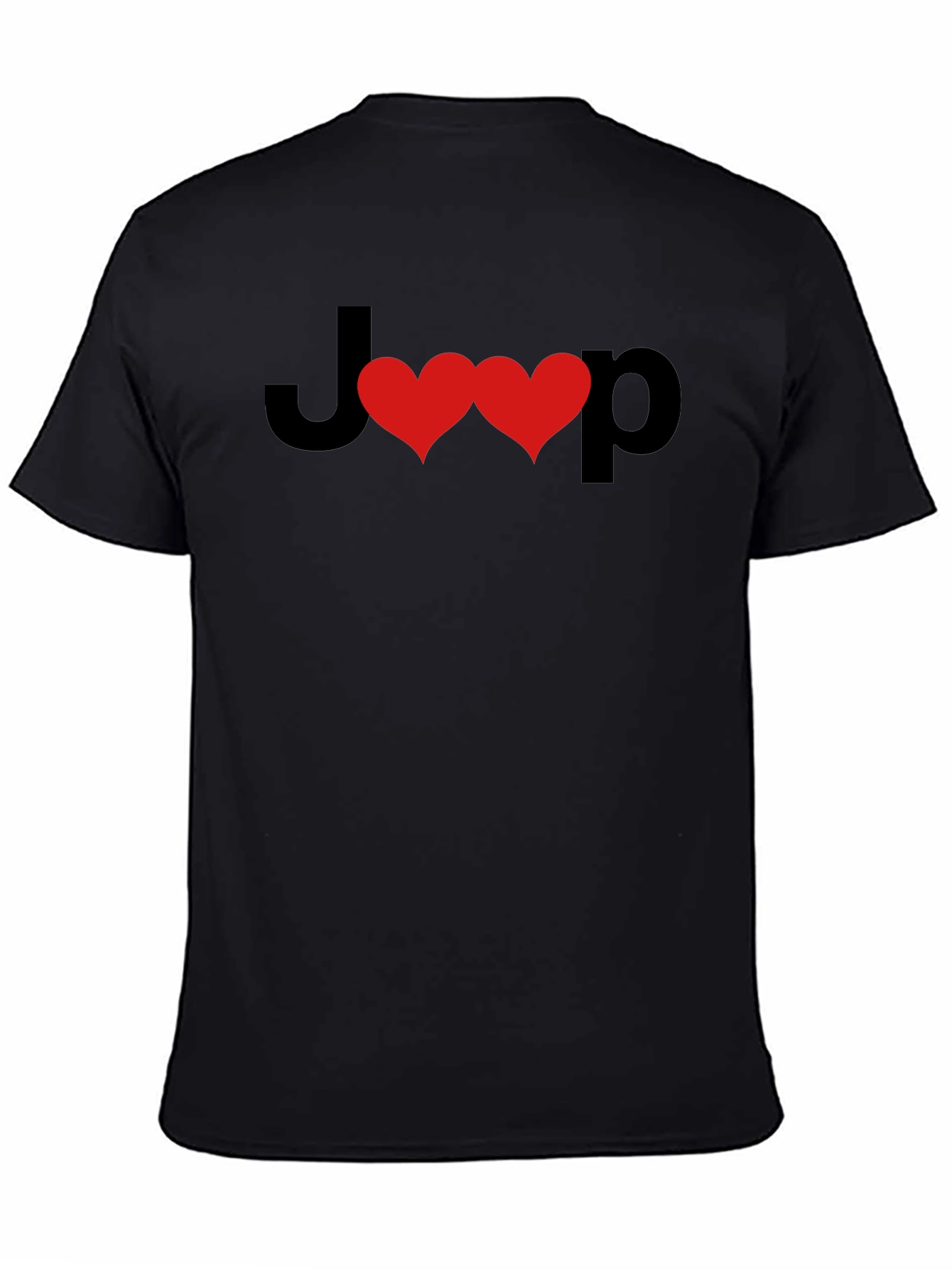 Jeep Love Heart T-Shirt - Black Stylish & Comfortable