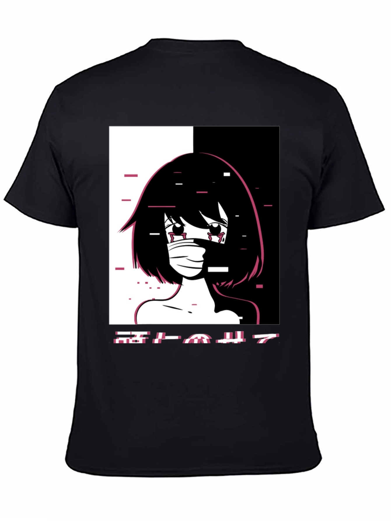 Anime Girl Graphic Tee - Black Unisex T-Shirt