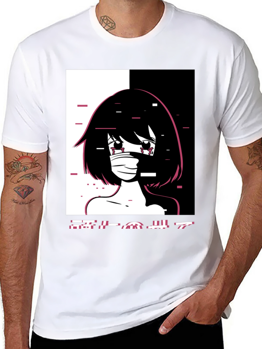 Anime Girl Graphic Tee - Black Unisex T-Shirt