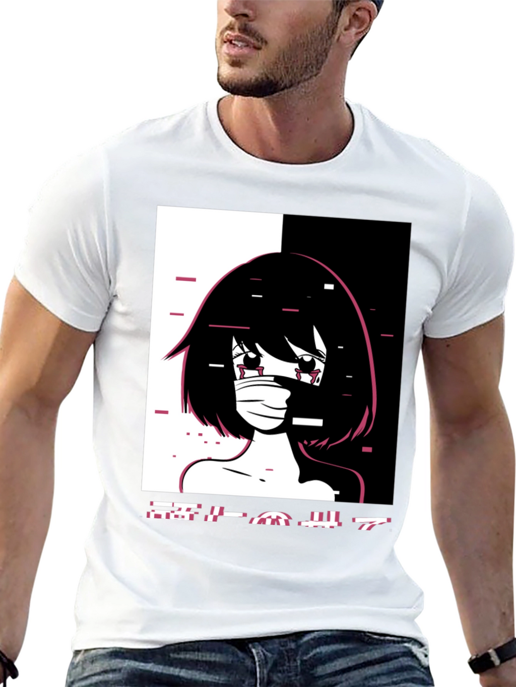 Anime Girl Graphic Tee - Black Unisex T-Shirt