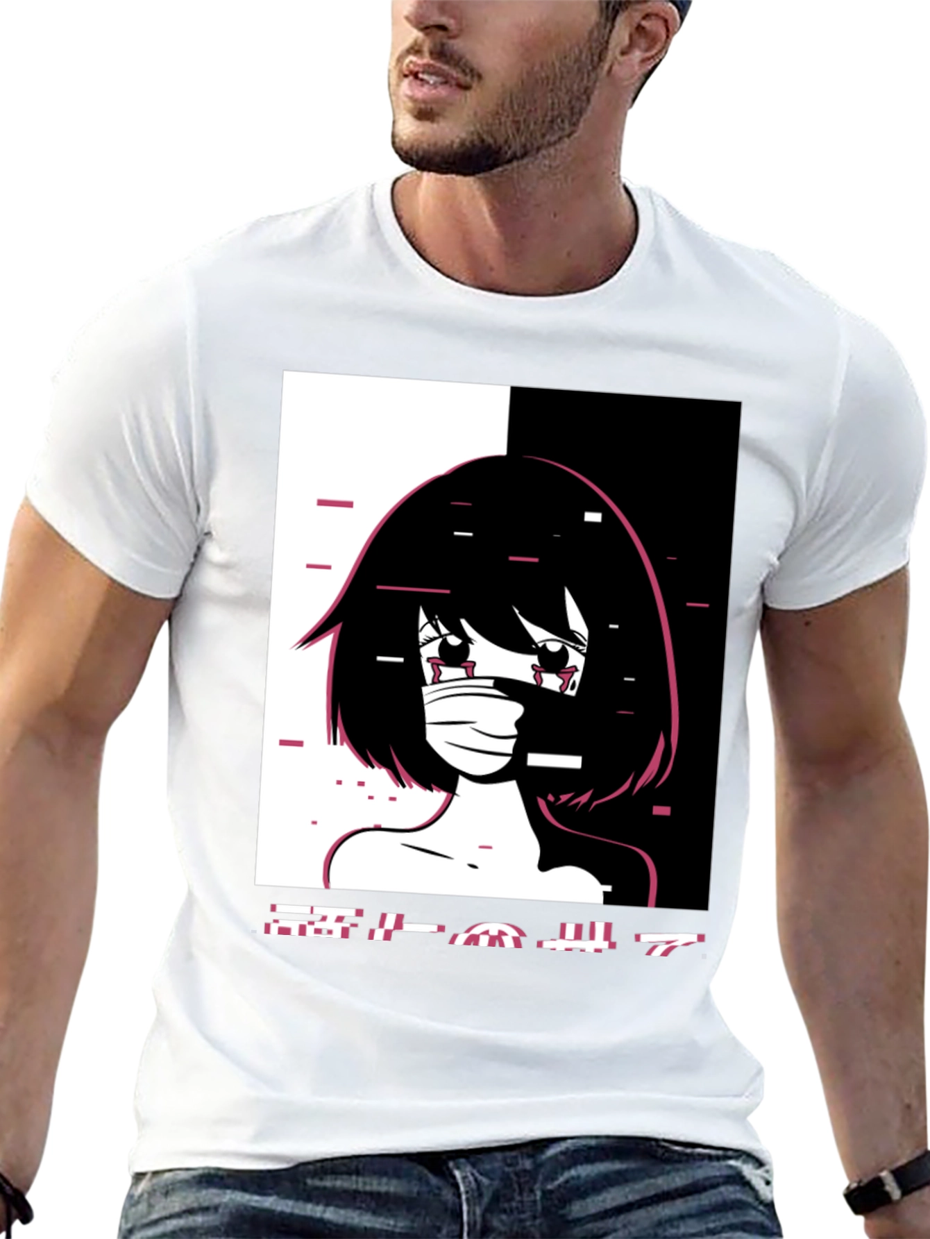 Anime Girl Graphic Tee - Black Unisex T-Shirt
