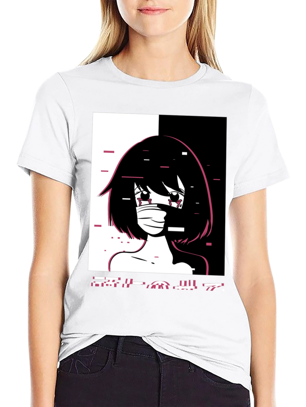 Anime Girl Graphic Tee - Black Unisex T-Shirt
