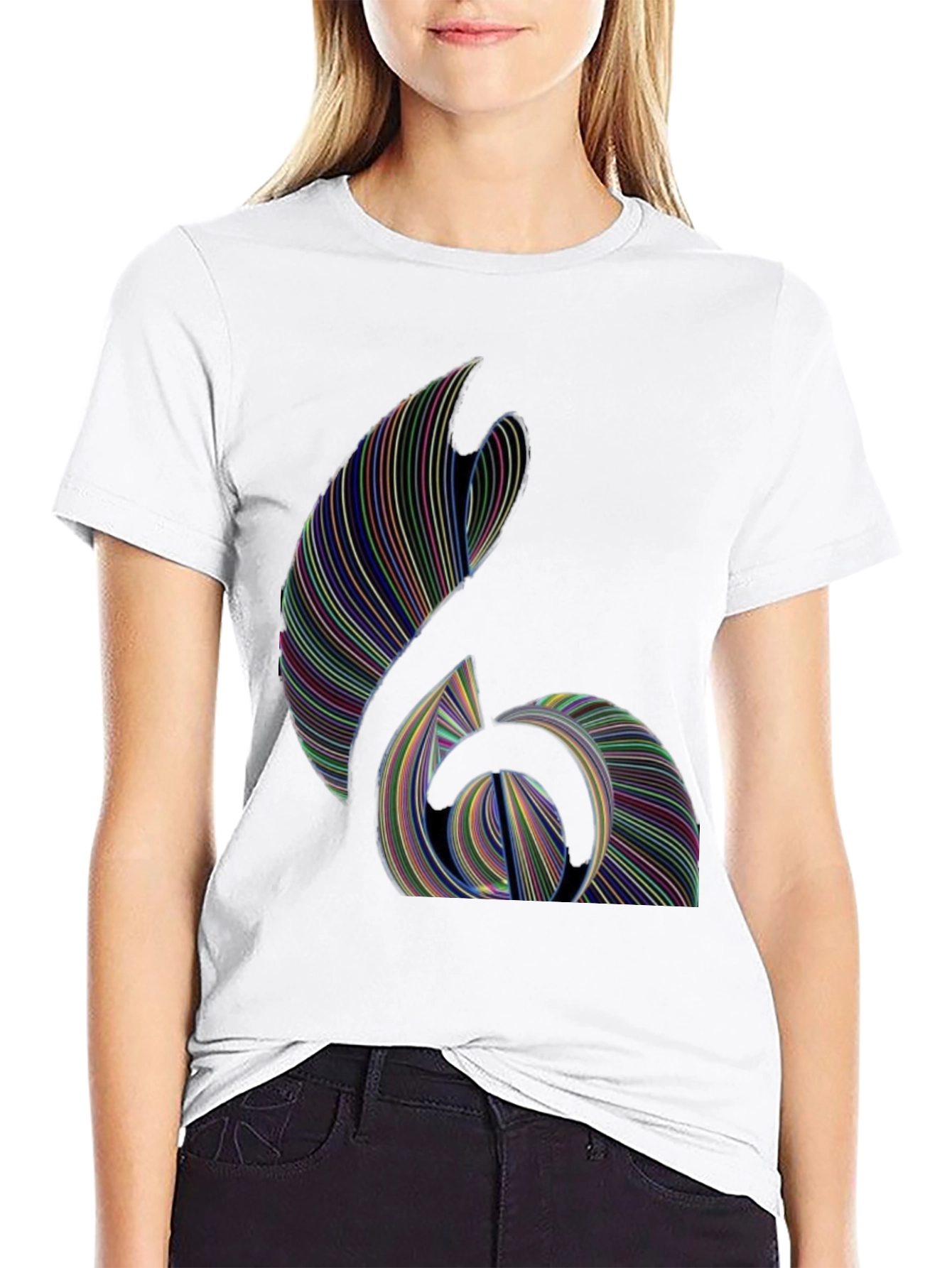 Abstract Line Art Graphic T-Shirt