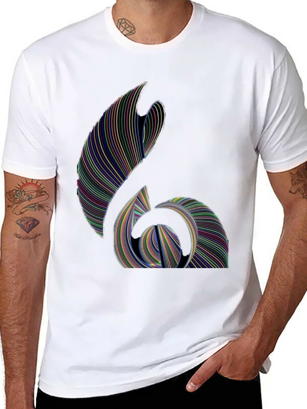 Abstract Line Art Graphic T-Shirt