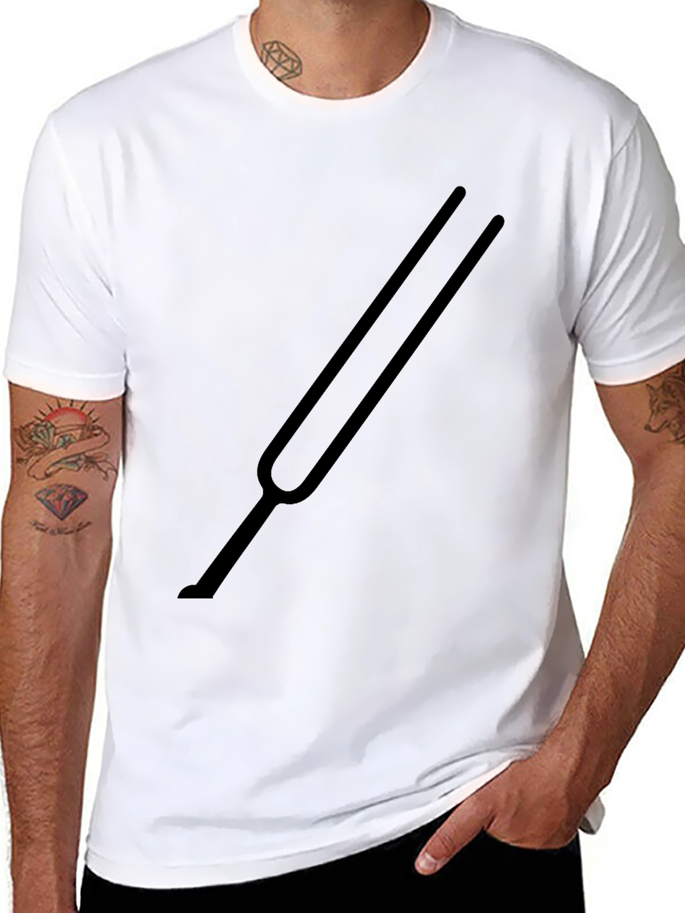 Tuning Fork Graphic Black T-Shirt