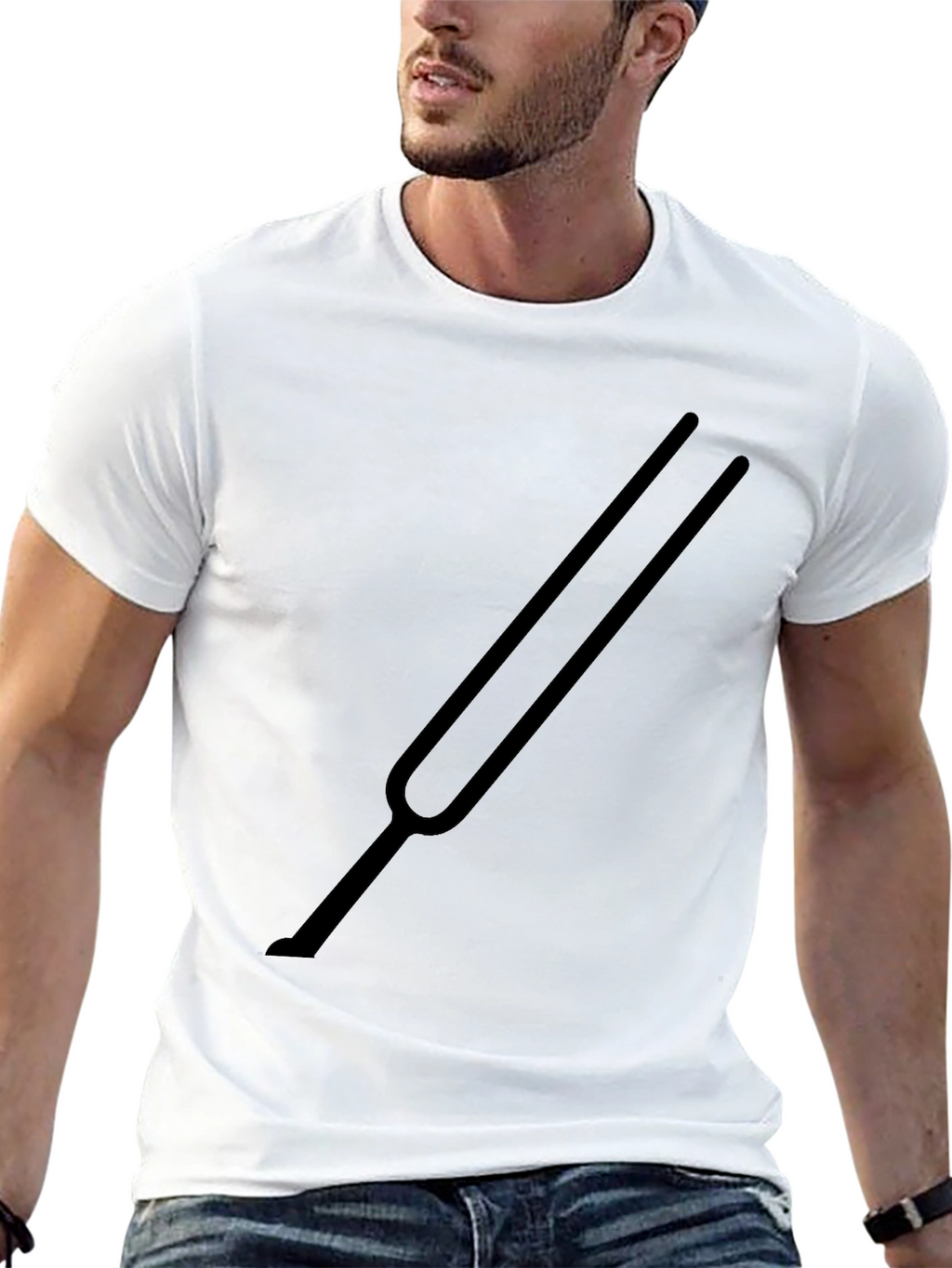 Tuning Fork Graphic Black T-Shirt