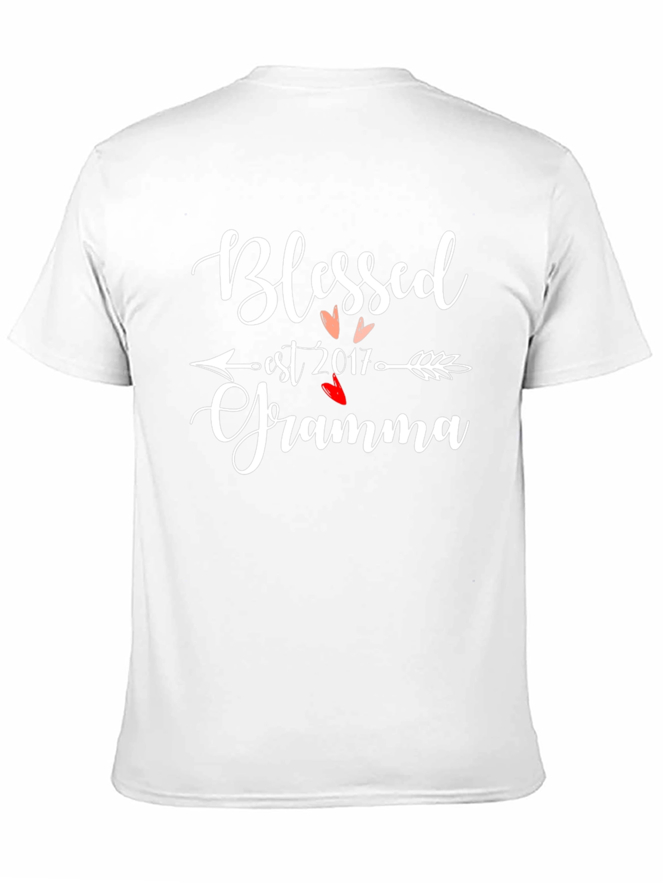 Blessed Grandma Est 2017 Black Graphic Tee