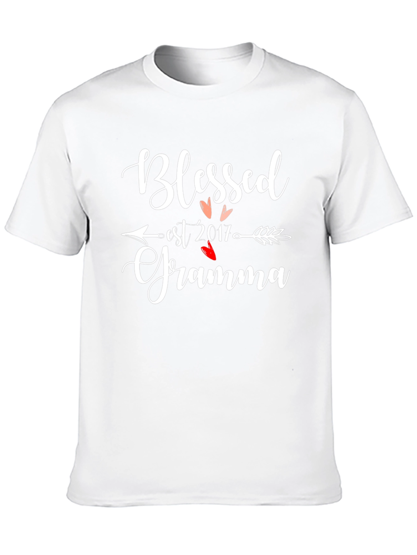Blessed Grandma Est 2017 Black Graphic Tee