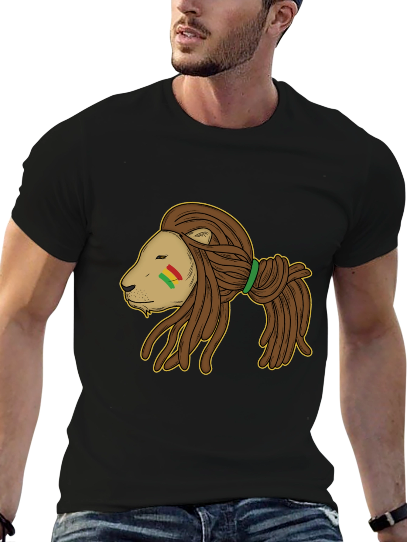 Rasta Lion Black T-Shirt