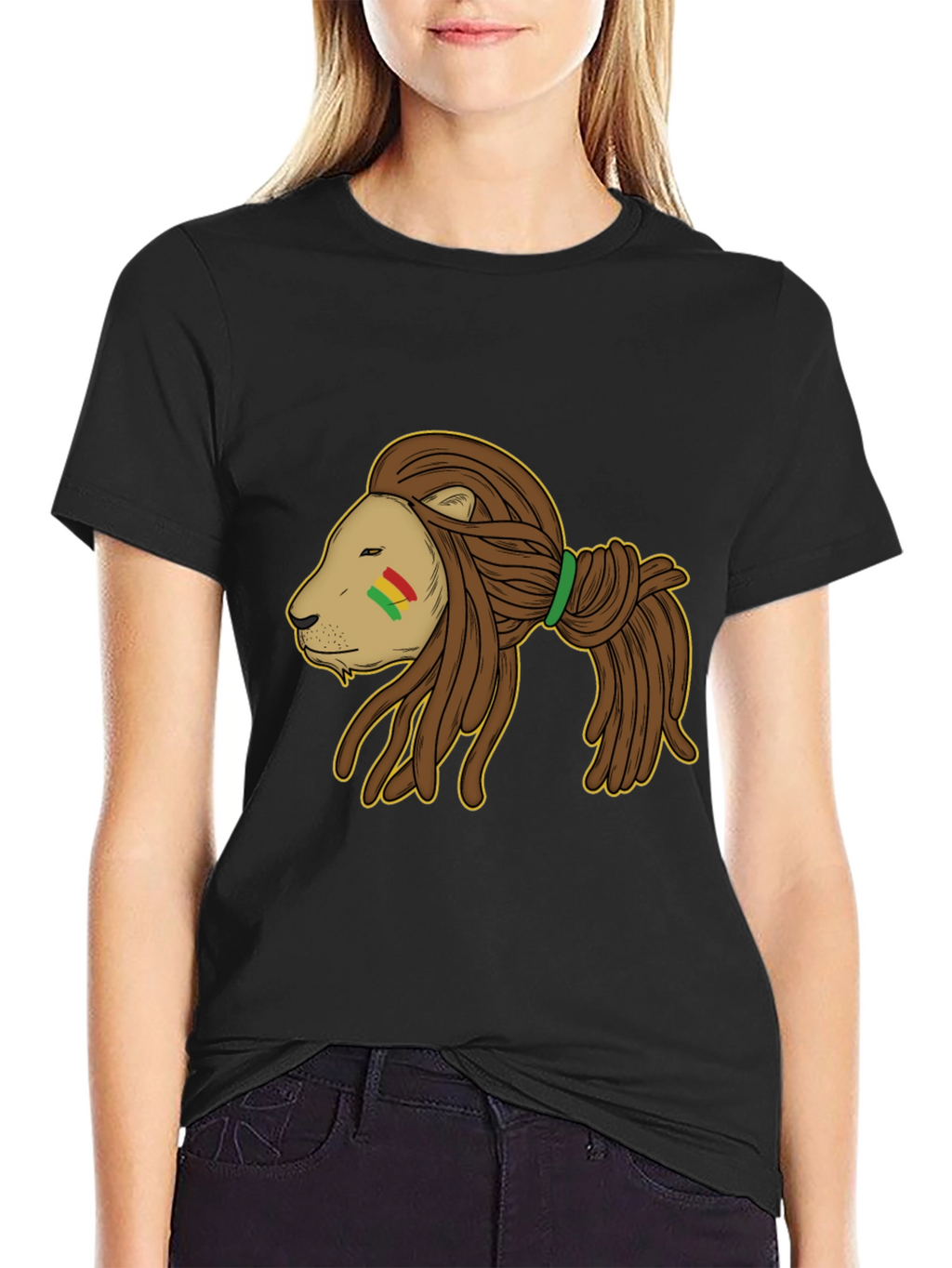 Rasta Lion Black T-Shirt