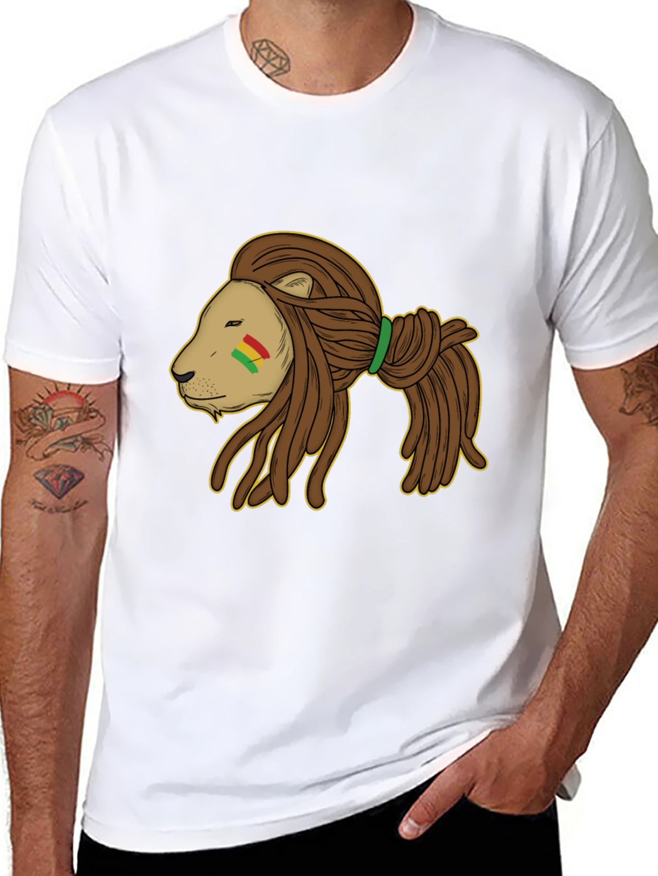 Rasta Lion Black T-Shirt