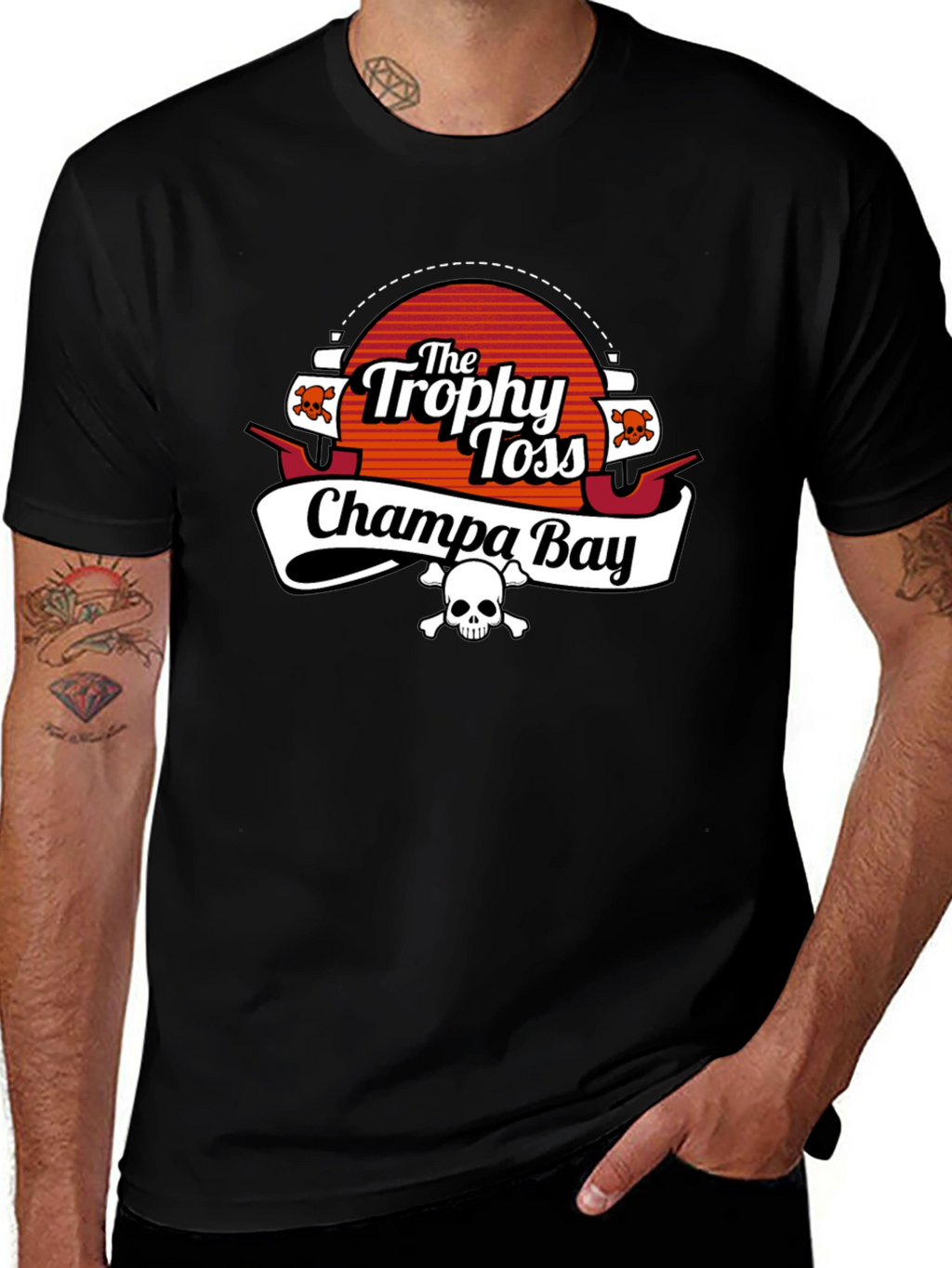 The Trophy Toss Champa Bay Black T-Shirt