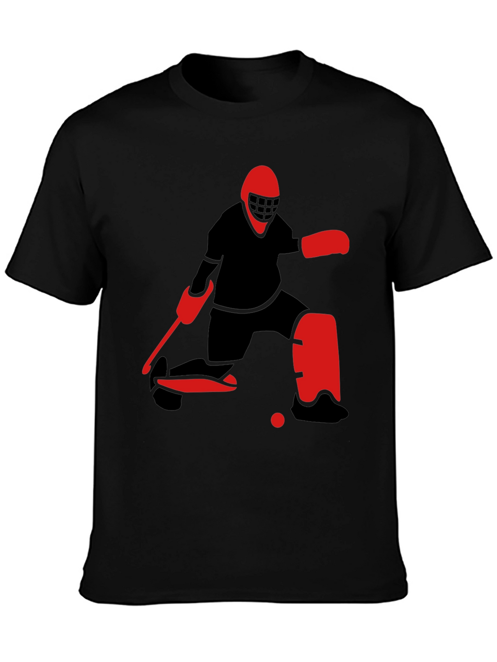 Hockey Goalie Graphic Tee - Black T-Shirt