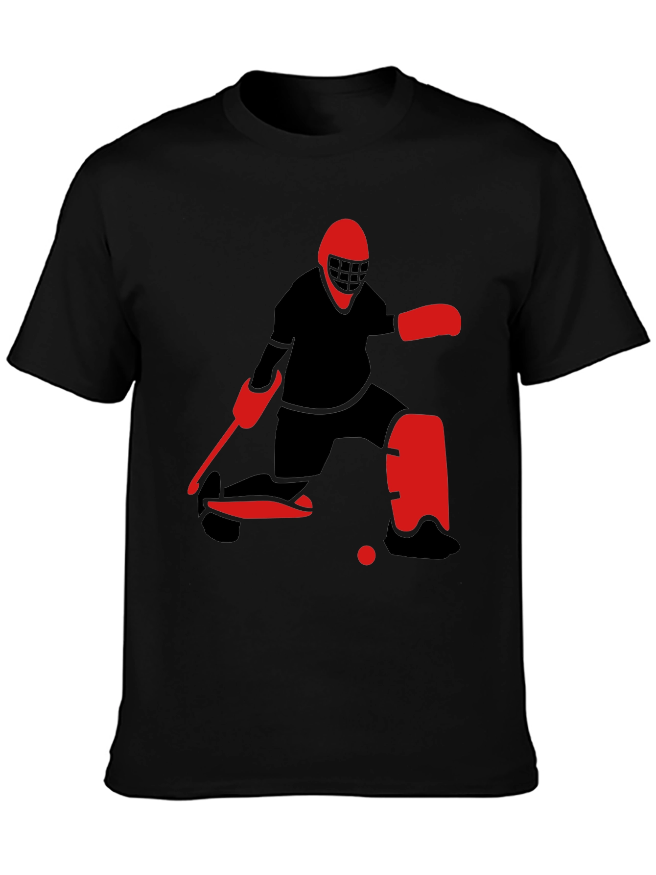 Hockey Goalie Graphic Tee - Black T-Shirt