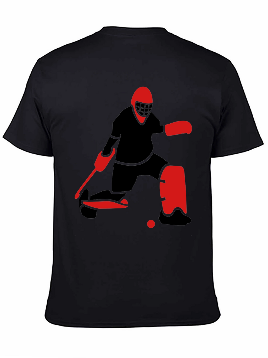 Hockey Goalie Graphic Tee - Black T-Shirt