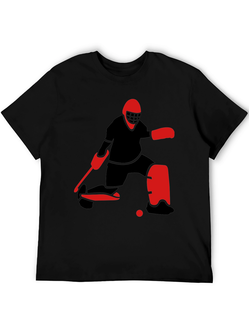 Hockey Goalie Graphic Tee - Black T-Shirt