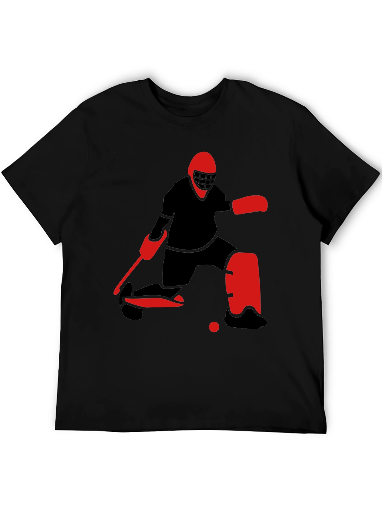 Hockey Goalie Graphic Tee - Black T-Shirt