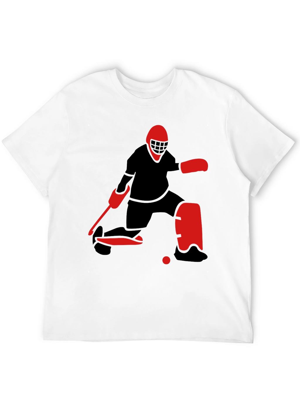 Hockey Goalie Graphic Tee - Black T-Shirt