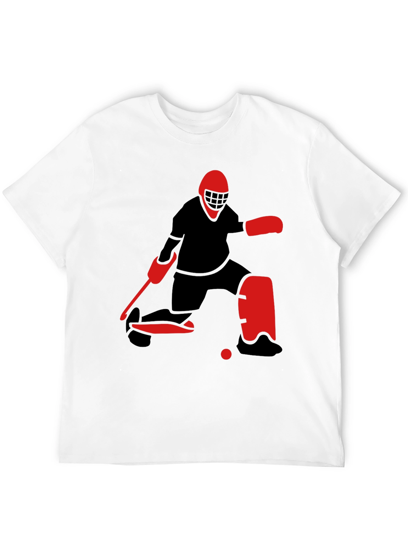 Hockey Goalie Graphic Tee - Black T-Shirt