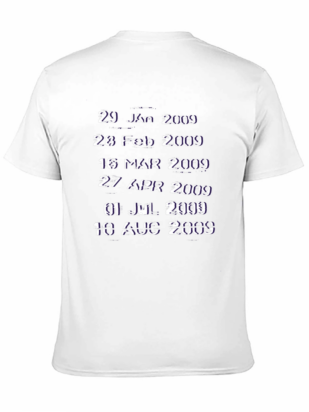 Retro 2009 Dates Black Graphic Tee