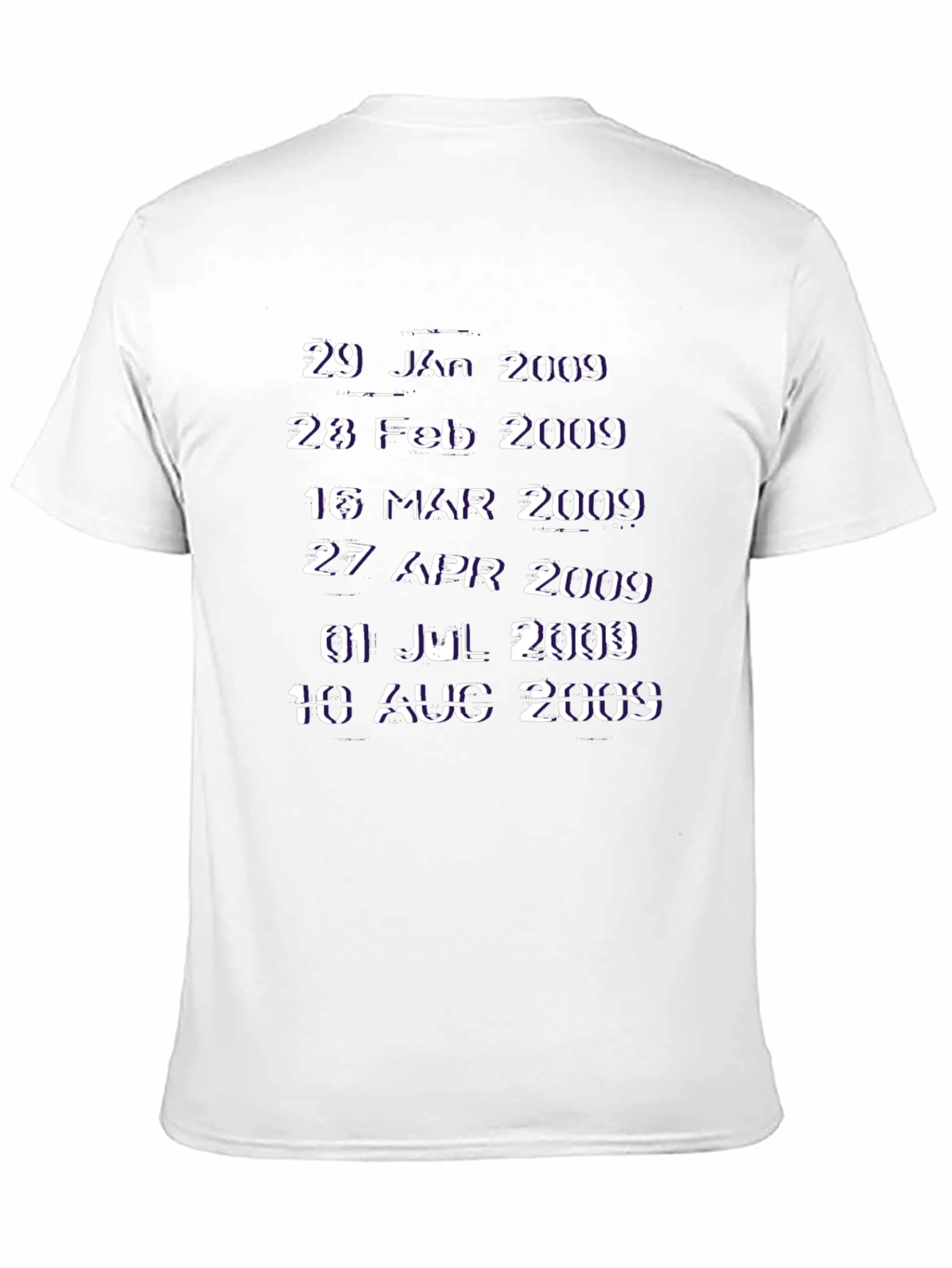 Retro 2009 Dates Black Graphic Tee