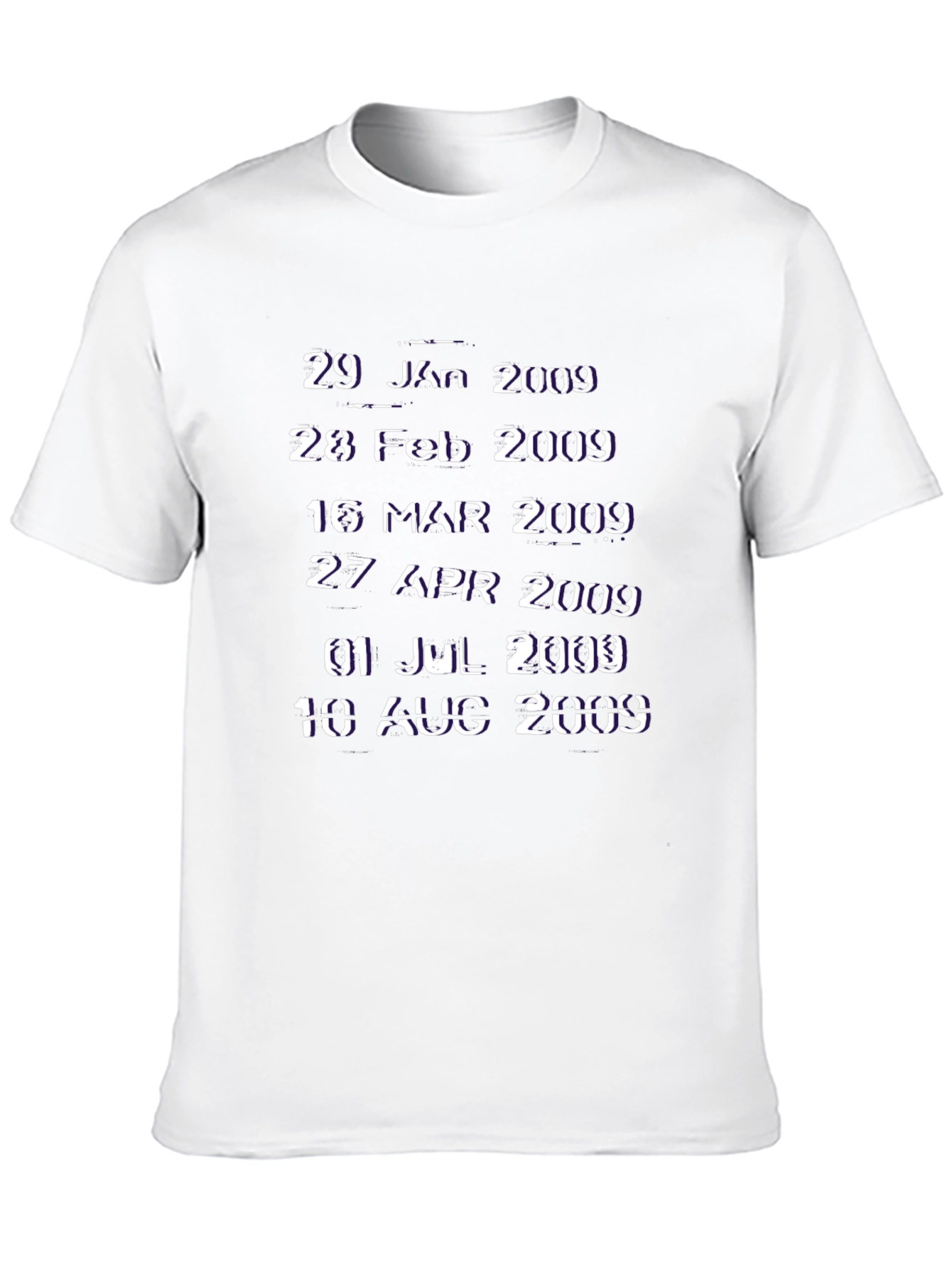 Retro 2009 Dates Black Graphic Tee