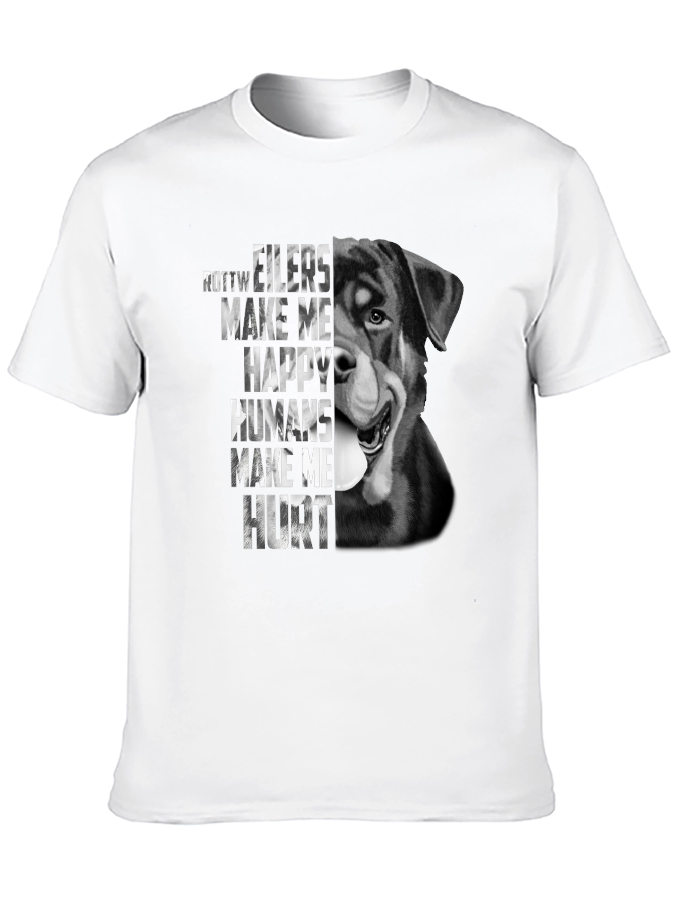 Rottweiler Dog T-Shirt - Make Me Happy