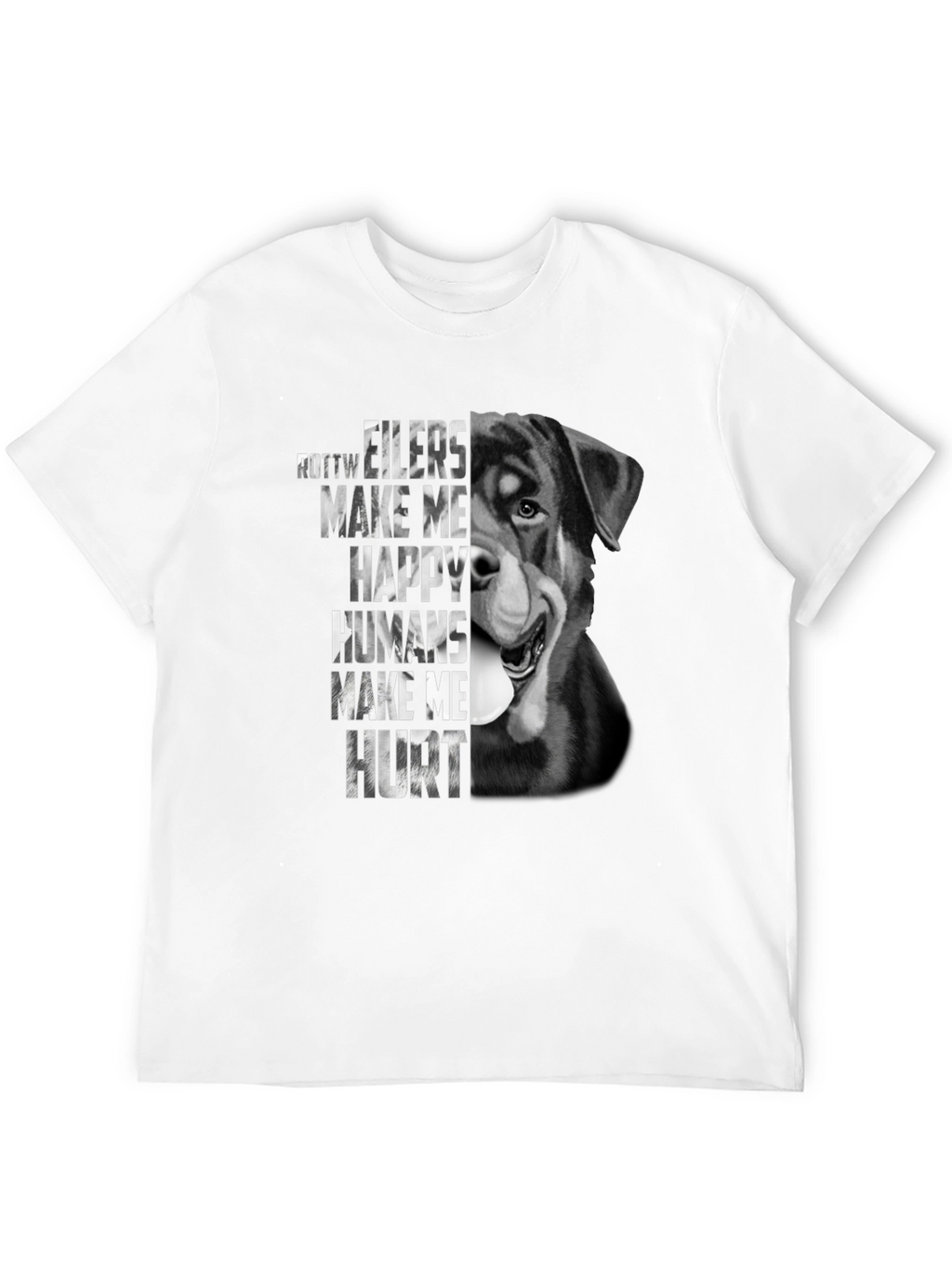 Rottweiler Dog T-Shirt - Make Me Happy