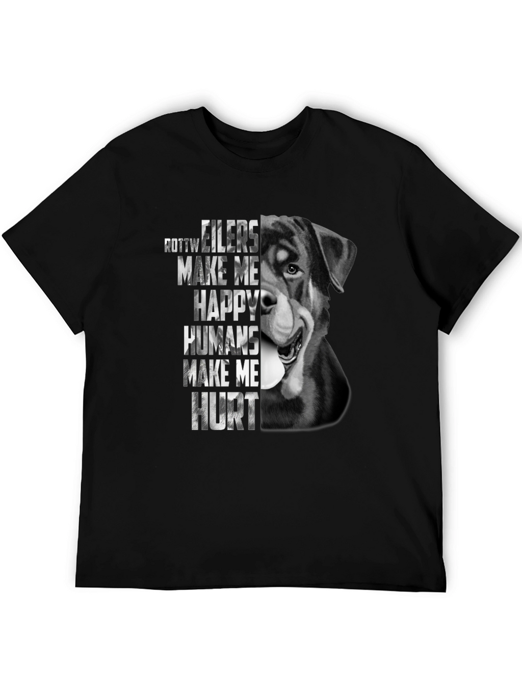 Rottweiler Dog T-Shirt - Make Me Happy