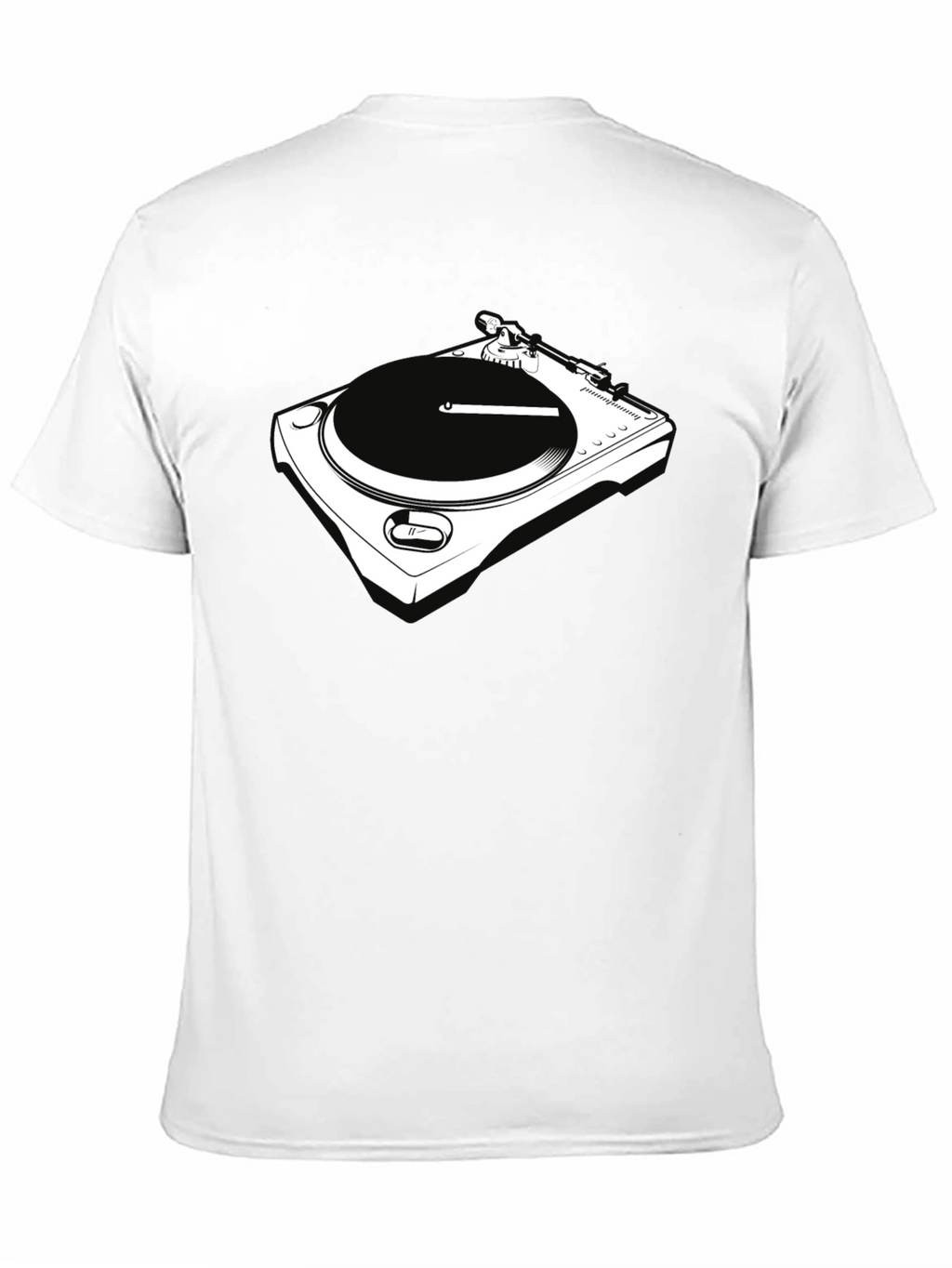 DJ Turntable Graphic Tee - Black Crew Neck