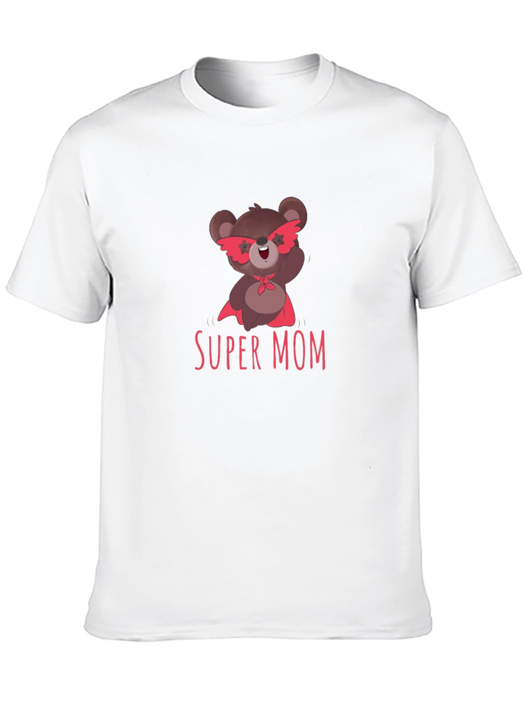 Super Mom Bear Graphic T-Shirt