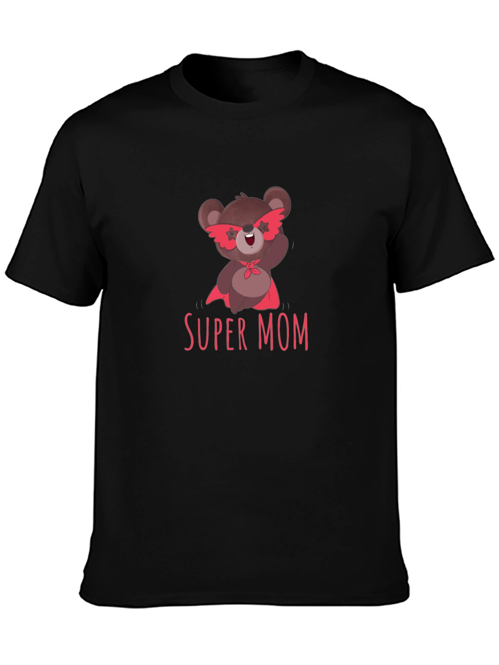 Super Mom Bear Graphic T-Shirt