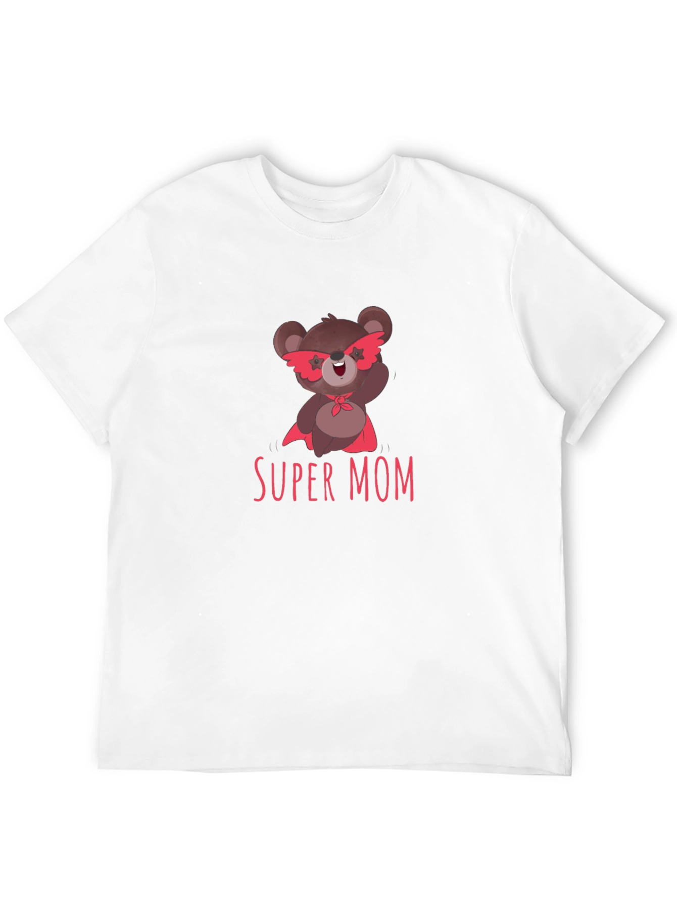 Super Mom Bear Graphic T-Shirt