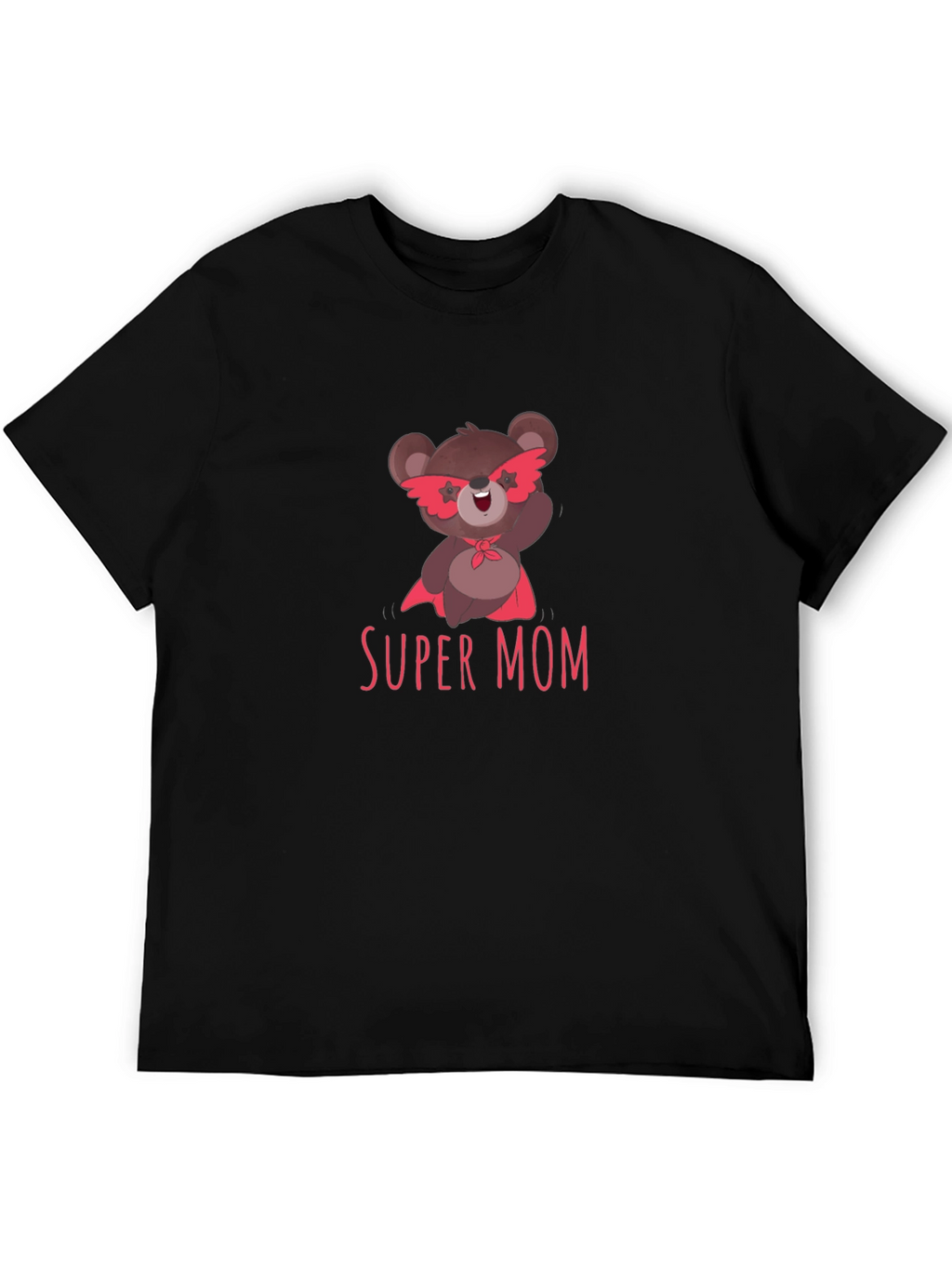Super Mom Bear Graphic T-Shirt