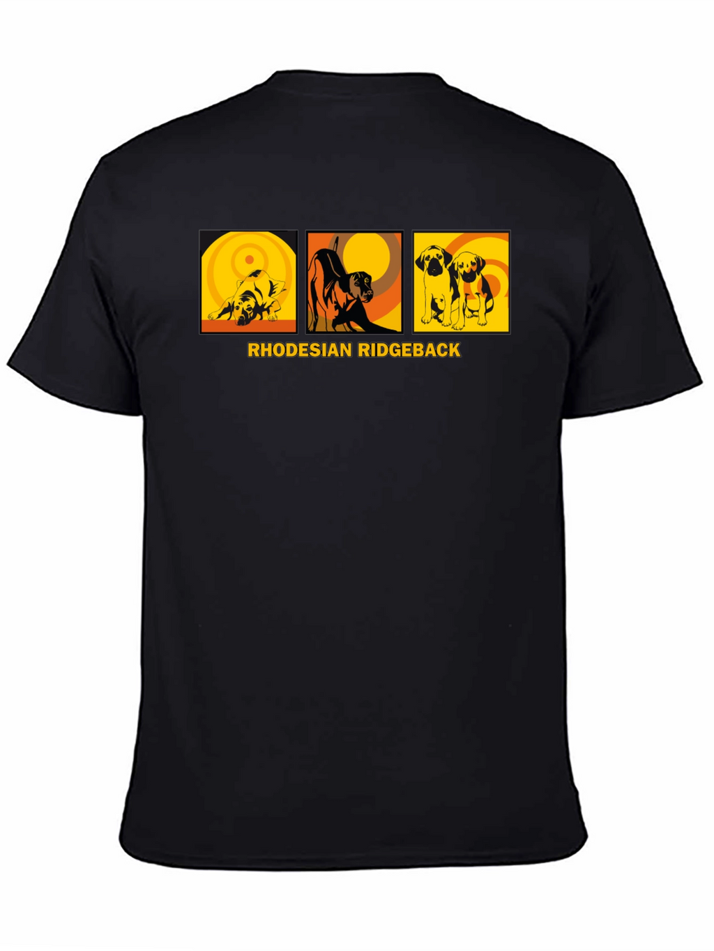 Rhodesian Ridgeback Dog Graphic Tee - Unisex Black T-Shirt