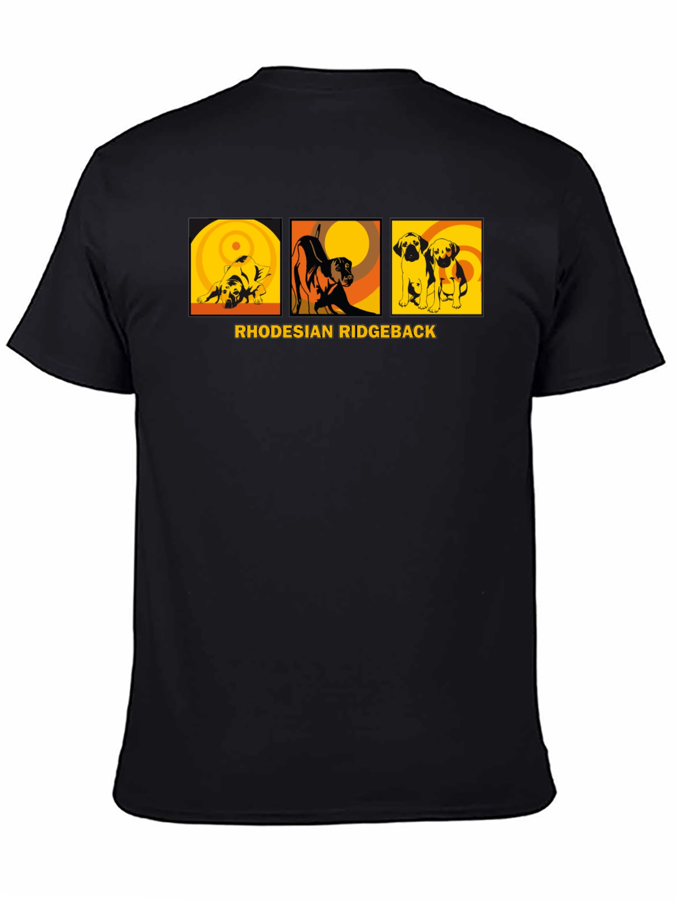 Rhodesian Ridgeback Dog Graphic Tee - Unisex Black T-Shirt