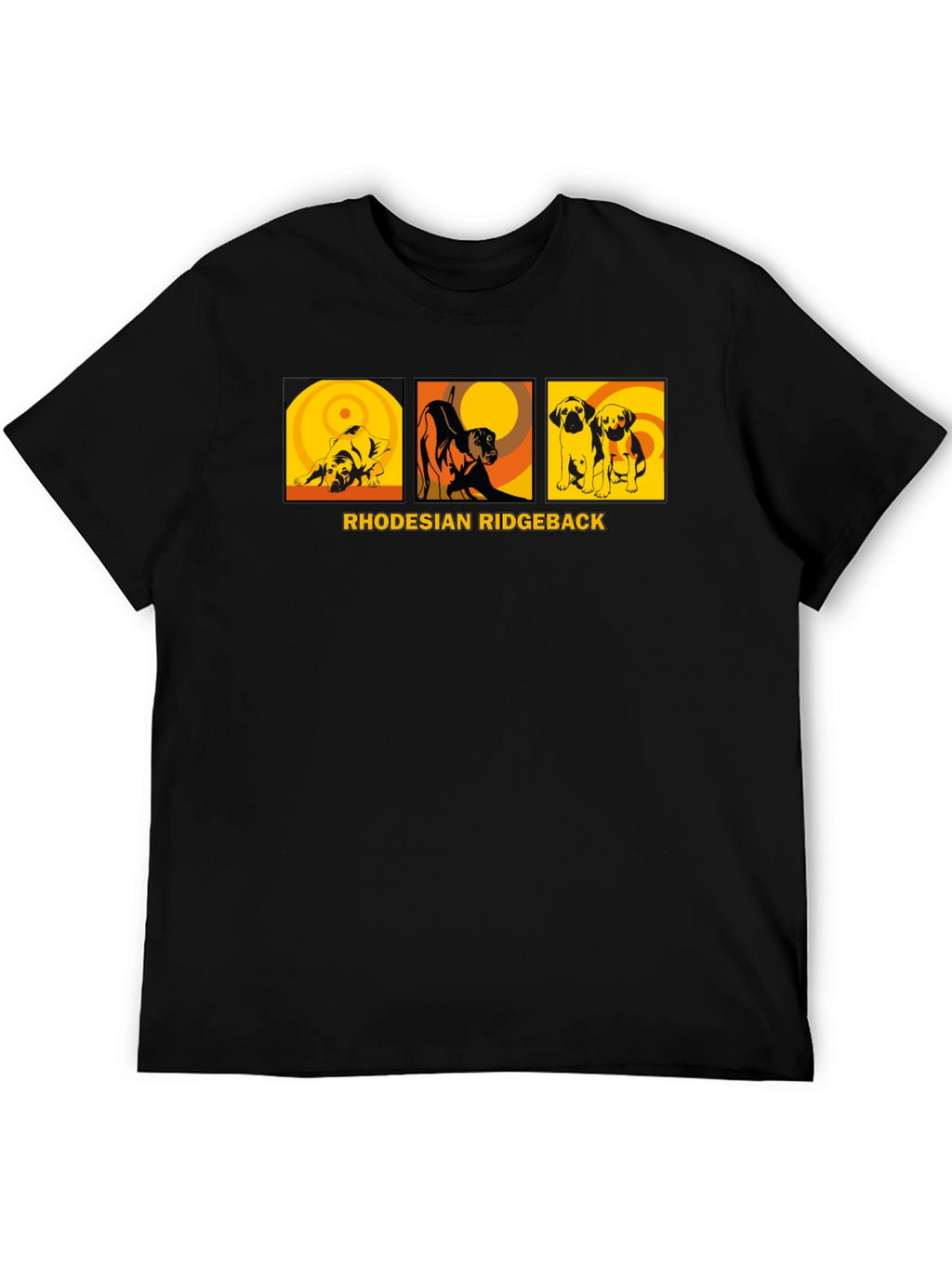 Rhodesian Ridgeback Dog Graphic Tee - Unisex Black T-Shirt