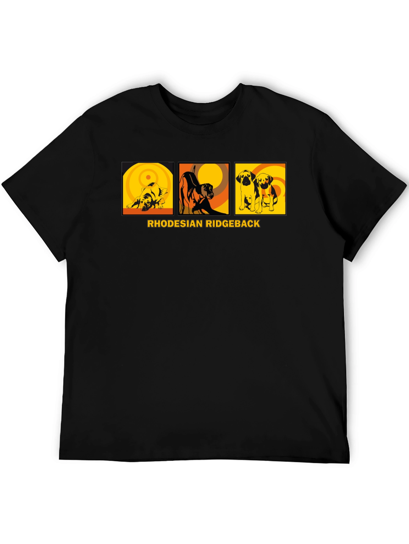 Rhodesian Ridgeback Dog Graphic Tee - Unisex Black T-Shirt