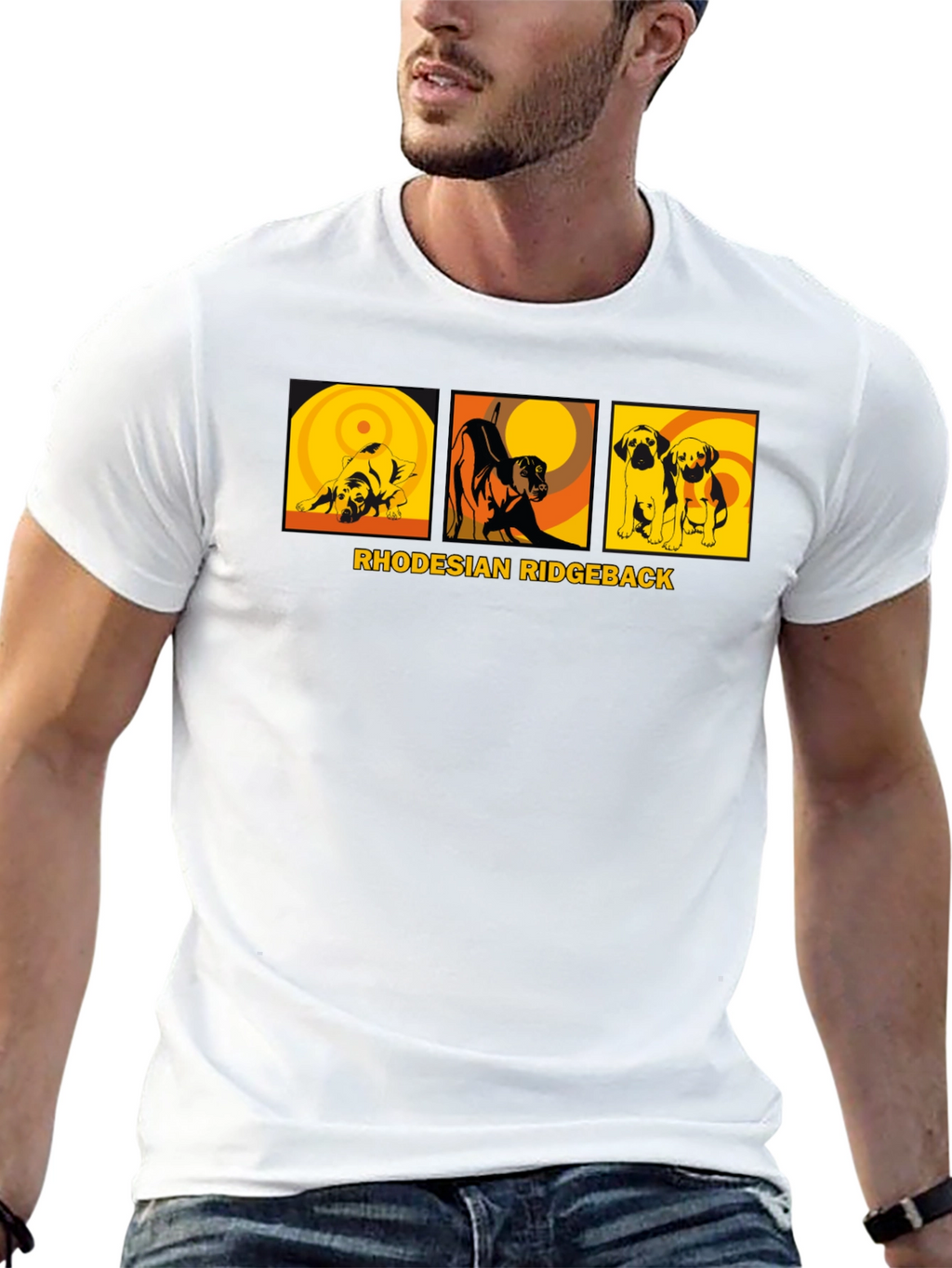 Rhodesian Ridgeback Dog Graphic Tee - Unisex Black T-Shirt