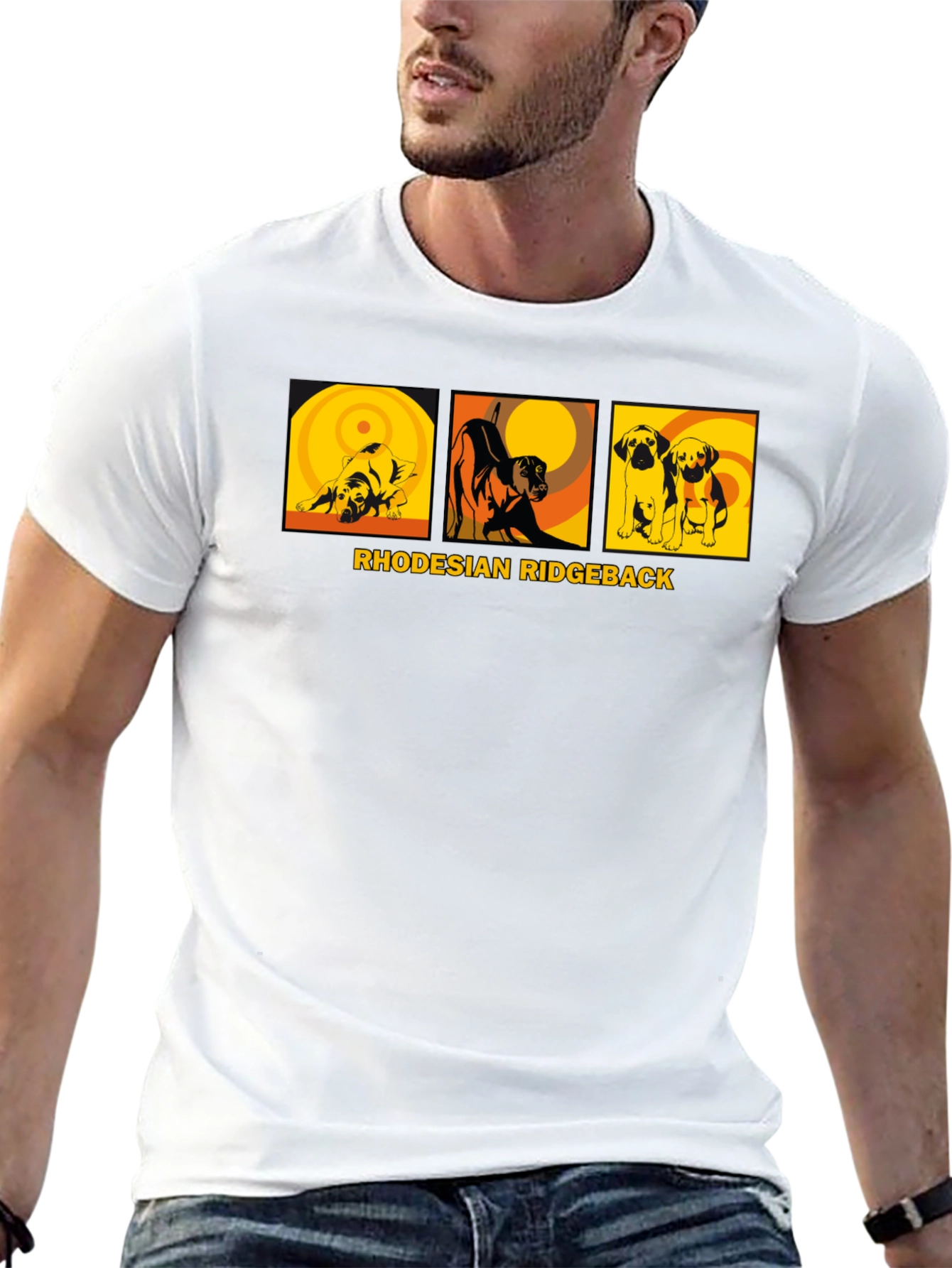 Rhodesian Ridgeback Dog Graphic Tee - Unisex Black T-Shirt