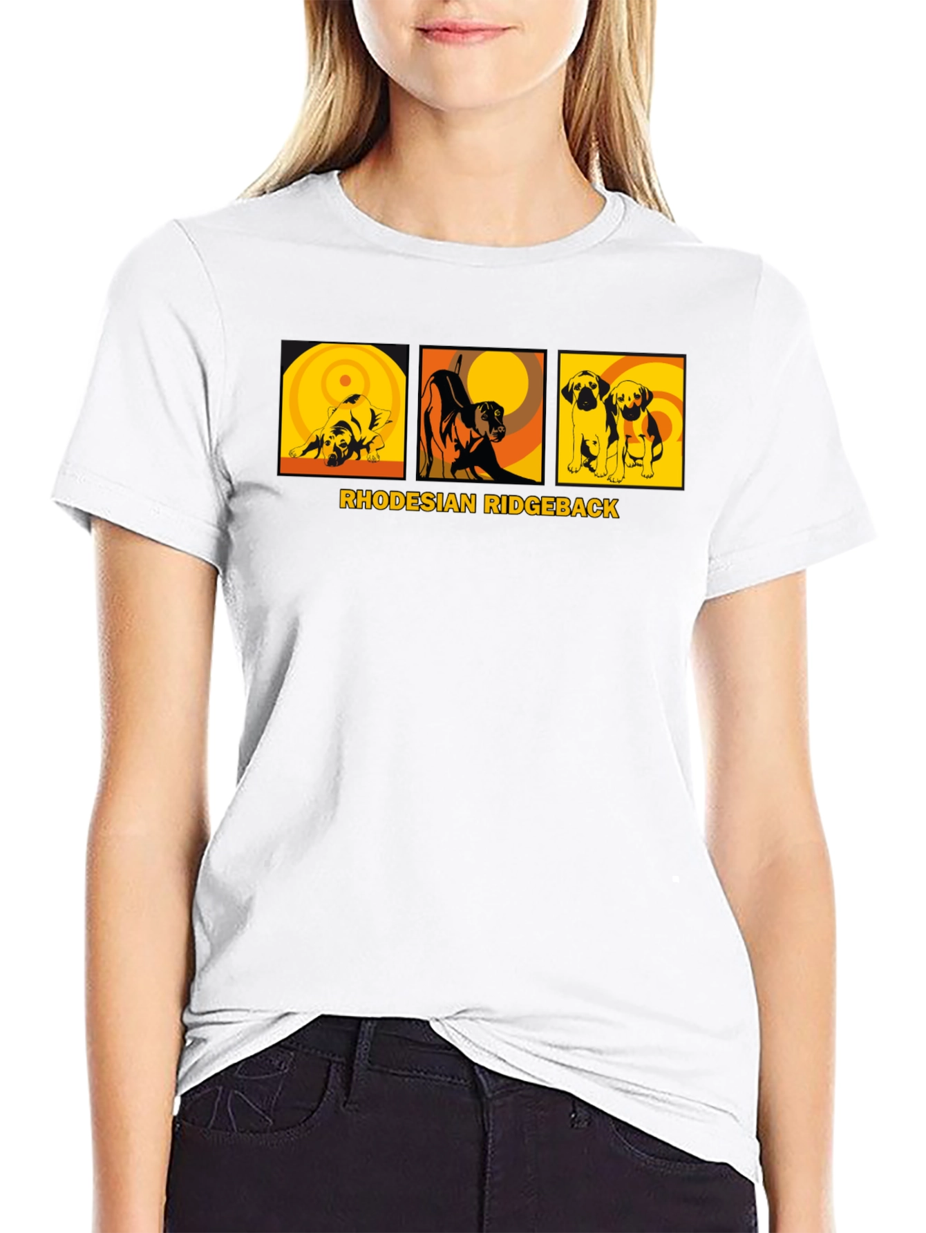 Rhodesian Ridgeback Dog Graphic Tee - Unisex Black T-Shirt