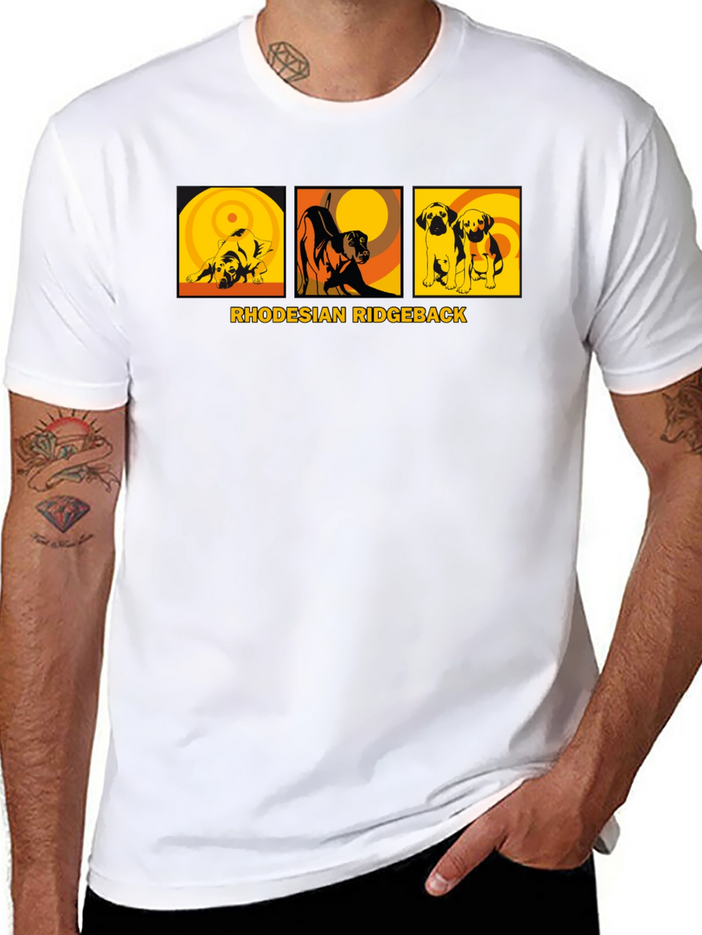 Rhodesian Ridgeback Dog Graphic Tee - Unisex Black T-Shirt