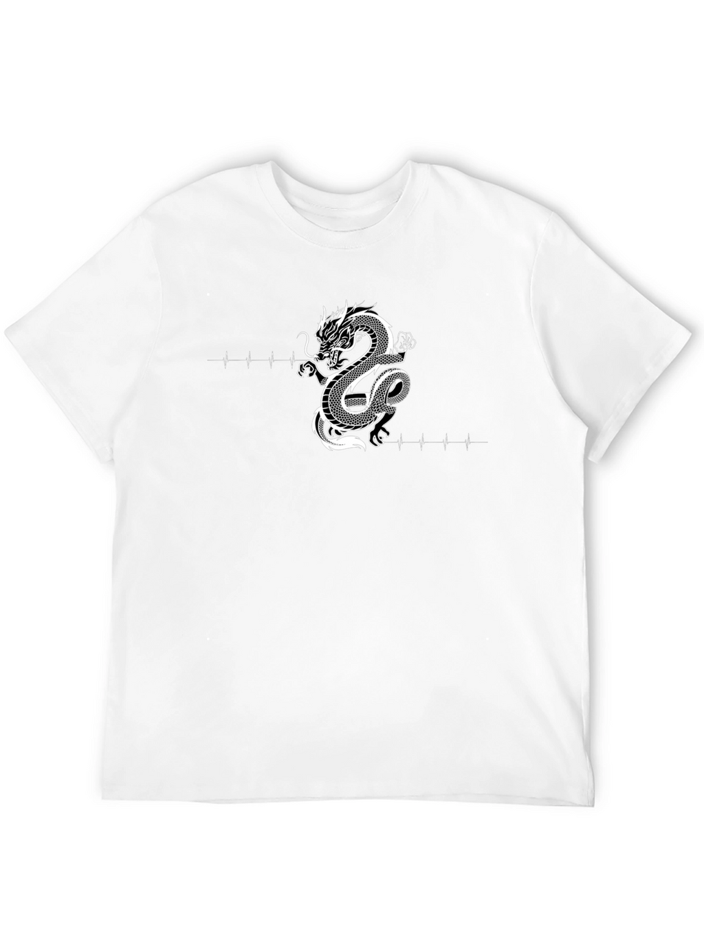 Dragon Heartbeat Graphic Tee - Cool Casual Style