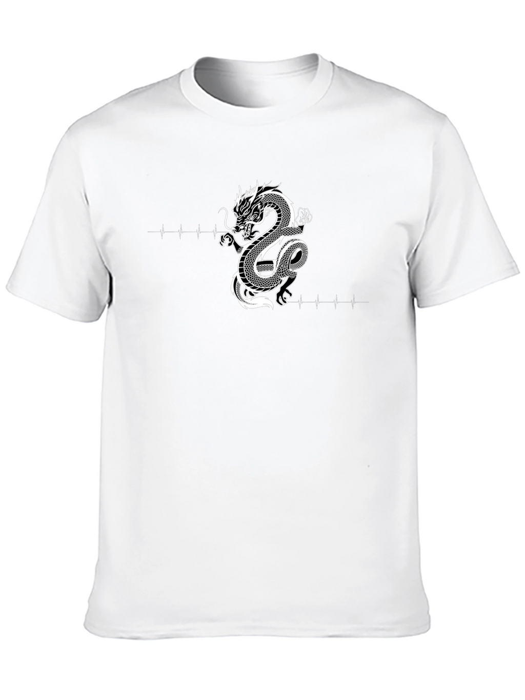Dragon Heartbeat Graphic Tee - Cool Casual Style