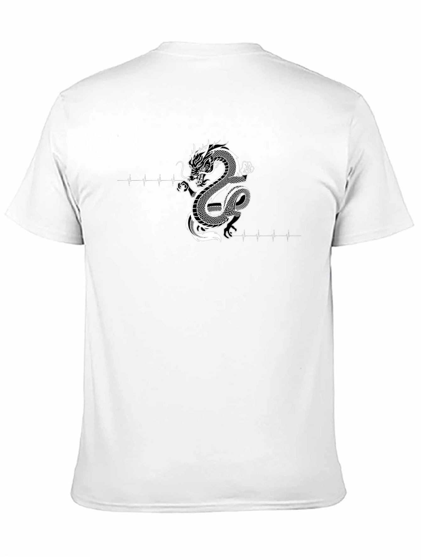 Dragon Heartbeat Graphic Tee - Cool Casual Style