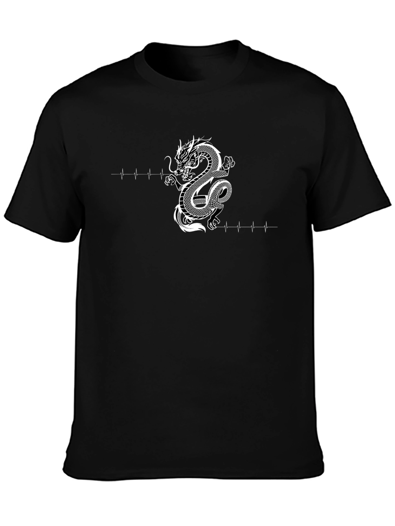 Dragon Heartbeat Graphic Tee - Cool Casual Style